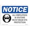 Signmission OSHA Sign, Wear Eye Protection With Symbol, 10in X 7in Rigid Plastic, 10" W, 7" H, Landscape OS-NS-P-710-L-16902 - alternate 1